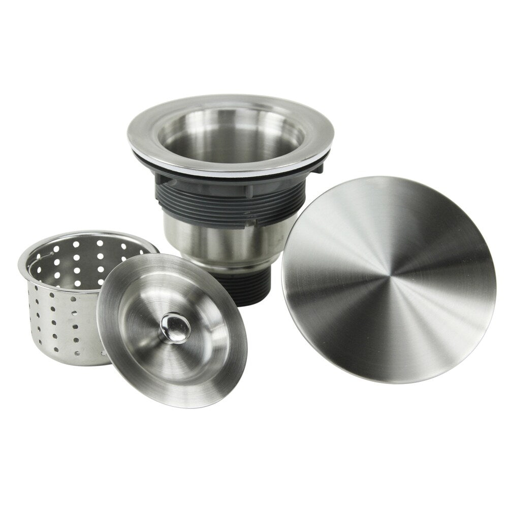 48 Inch Workstation Undermount 16 Gauge Double Bowl Stainless Steel Kitchen Sink w/ Integrated Ledge, 15mm Radius Accessories