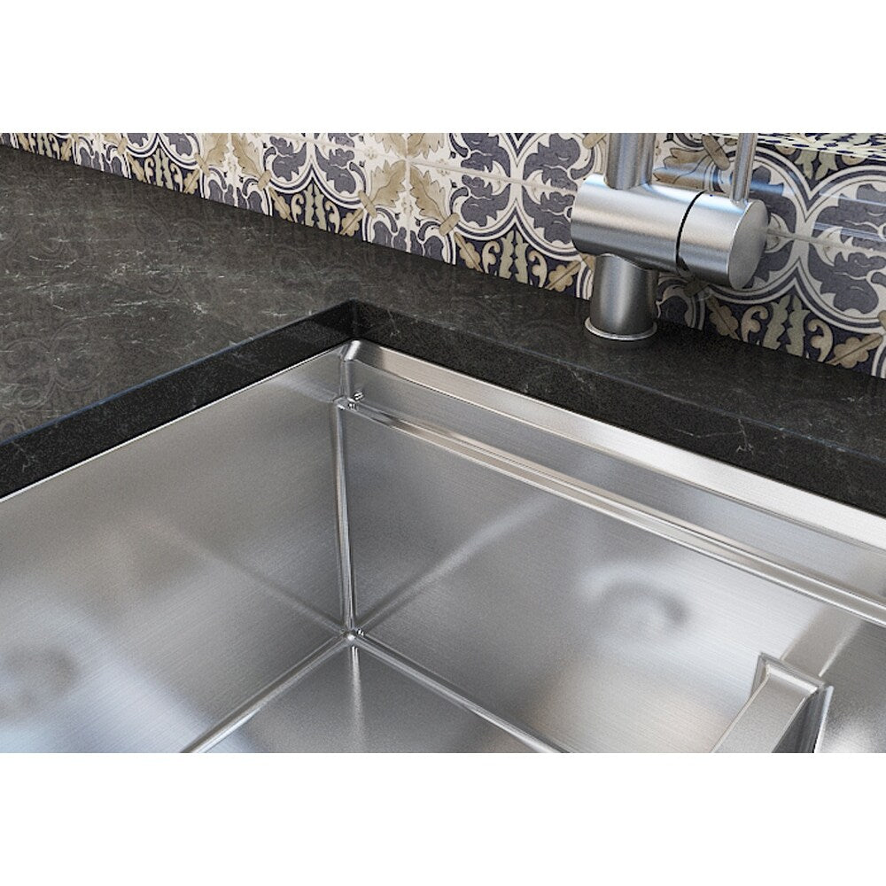 48 Inch Workstation Undermount 16 Gauge Double Bowl Stainless Steel Kitchen Sink w/ Integrated Ledge, 15mm Radius Accessories