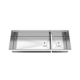 48 Inch Workstation Undermount 16 Gauge Double Bowl Stainless Steel Kitchen Sink w/ Integrated Ledge, 15mm Radius Accessories