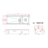 48 Inch Workstation Undermount 16 Gauge Double Bowl Stainless Steel Kitchen Sink w/ Integrated Ledge, 15mm Radius Accessories