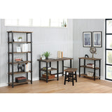 48 Inch Writing Desks with 2 Shelves , Exquisite Workmanship of a Solid Wood Top with Metal Legs