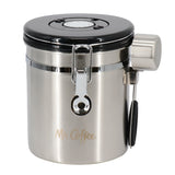 48 Ounce Stainless Steel Airtight Coffee Canister with Scoop