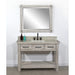 48"Rustic Solid Fir Single Sink Bathroom Vanity with Natural Stone Top-No Faucet