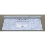 48"Rustic Solid Fir Single Sink Bathroom Vanity with Natural Stone Top-No Faucet
