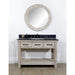 48"Rustic Solid Fir Single Sink Bathroom Vanity with Natural Stone Top-No Faucet