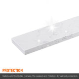 48 in. Engineered Marble Backsplash For Cabinet Vanity