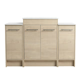 48 inch Plywood Freestanding Bathroom Vanity Set with Adjustable Shelf and Integrated Ceramic Sink