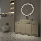 48 inch Plywood Freestanding Bathroom Vanity Set with Adjustable Shelf and Integrated Ceramic Sink