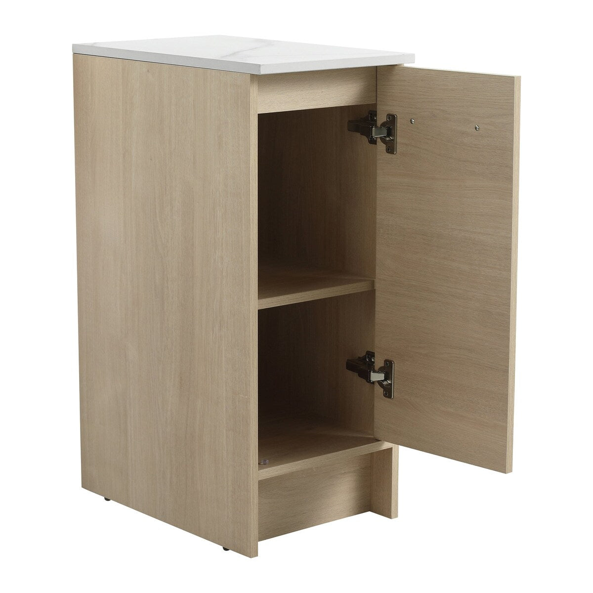 48 inch Plywood Freestanding Bathroom Vanity Set with Adjustable Shelf and Integrated Ceramic Sink