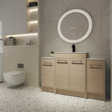 48 inch Plywood Freestanding Bathroom Vanity Set with Adjustable Shelf and Integrated Ceramic Sink