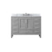 48 inch Plywood Freestanding Bathroom Vanity Set with Drawer and Doors and Natural Marble Top and Ceramic Sink