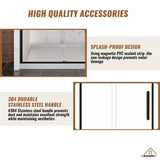 48.6 in. W x 76 in. H Framed Shower Door with Tempered Glass