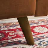 48.82" Small Tufted Loveseat Sofa with 2 Pillows and Tapered Wood Legs