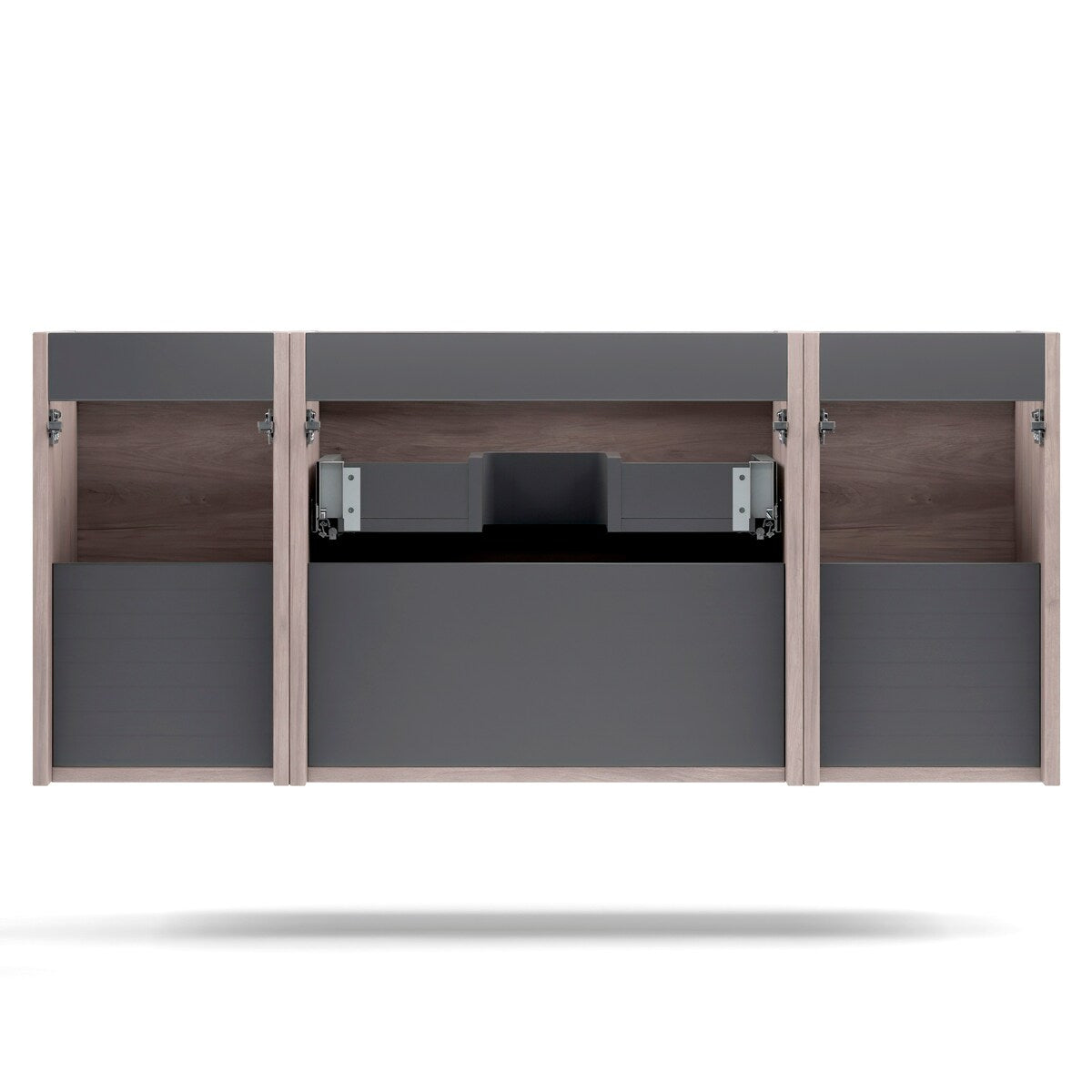 SEATTLE 120cm / 48in RHD WEATHERED OAK 2 DR + 2 CABINETS