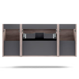 SEATTLE 120cm / 48in RHD WEATHERED OAK 2 DR + 2 CABINETS