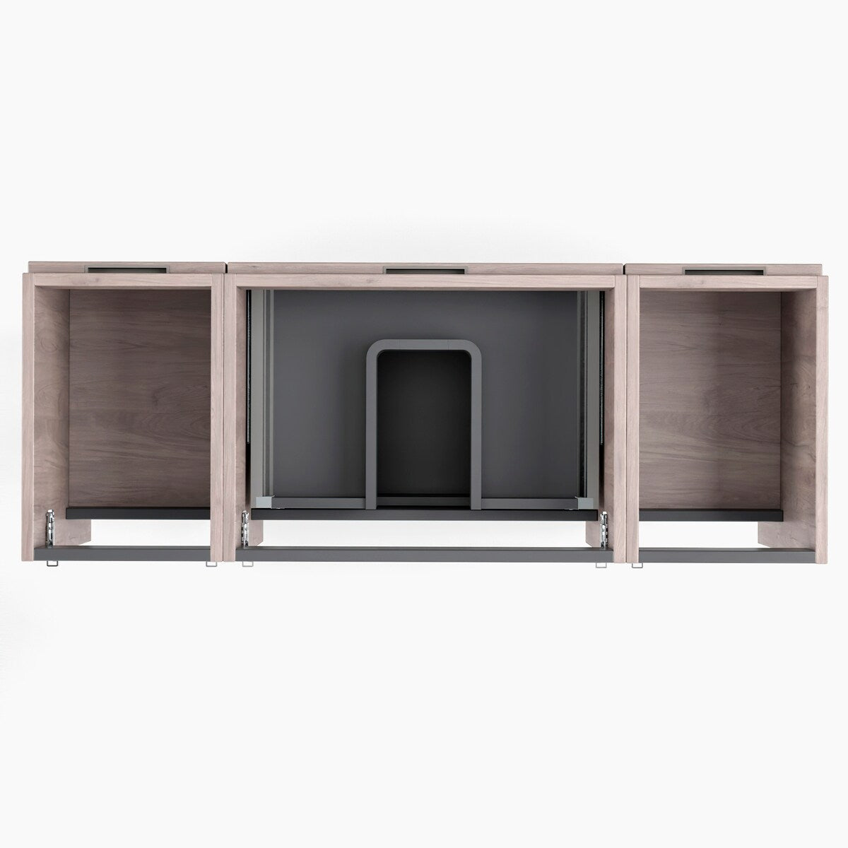 SEATTLE 120cm / 48in RHD WEATHERED OAK 2 DR + 2 CABINETS