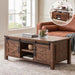 Farmhouse Lift Top Coffee Table, Rustic Center Table, Lifting Tabletop