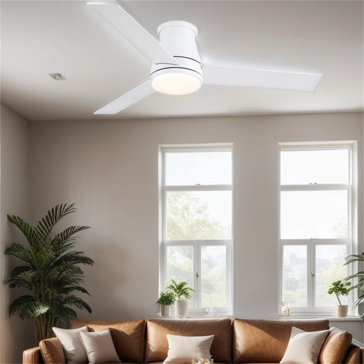 48" Lowe Profile Ceiling Fan with Light
