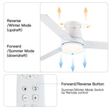 48" Lowe Profile Ceiling Fan with Light