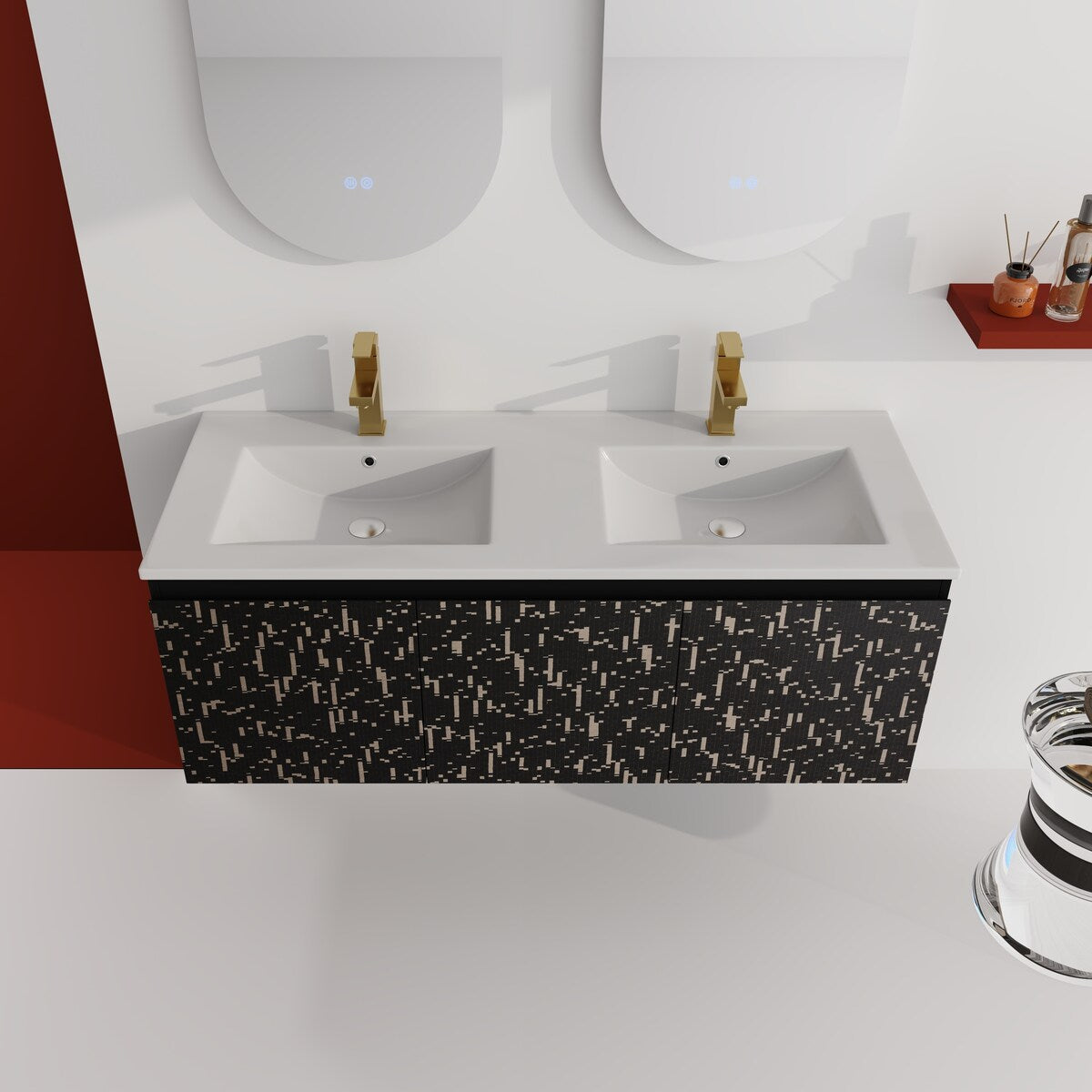 48'' Floating Wall-Mounted Bathroom Vanity & Soft-Close Cabinet Door, KD-Package