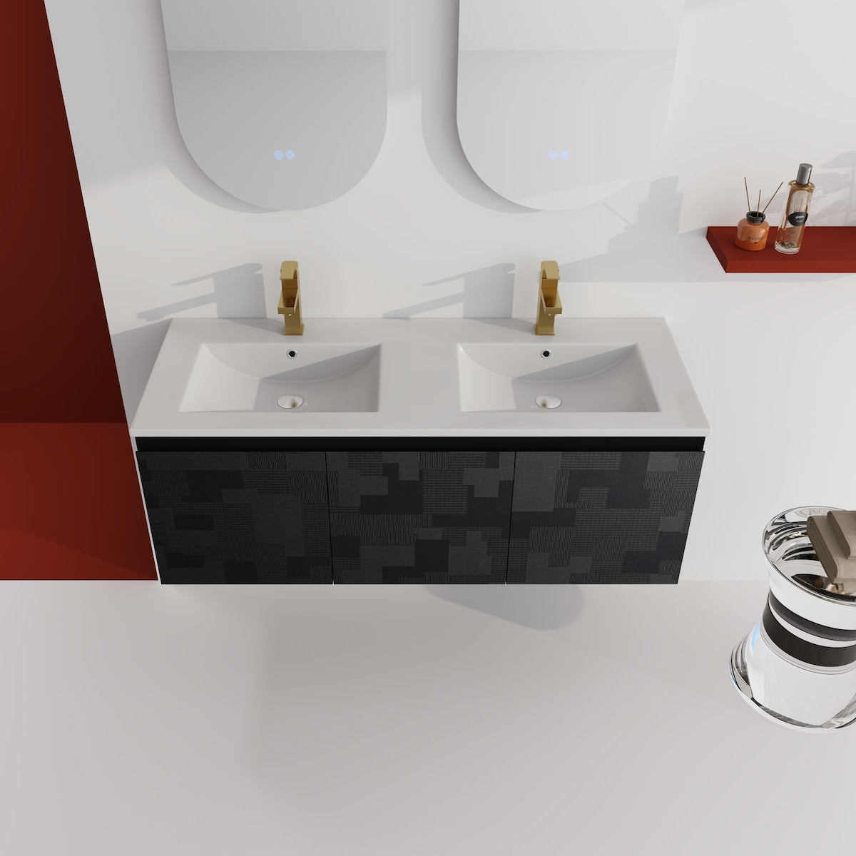 48'' Floating Wall-Mounted Bathroom Vanity & Soft-Close Cabinet Door, KD-Package