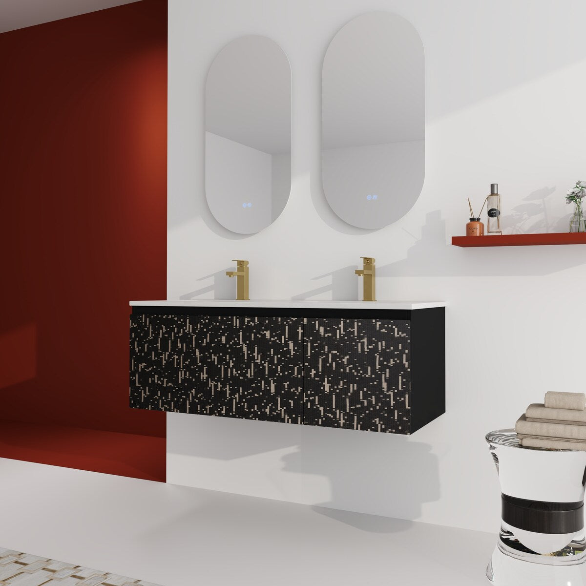 48'' Floating Wall-Mounted Bathroom Vanity & Soft-Close Cabinet Door, KD-Package