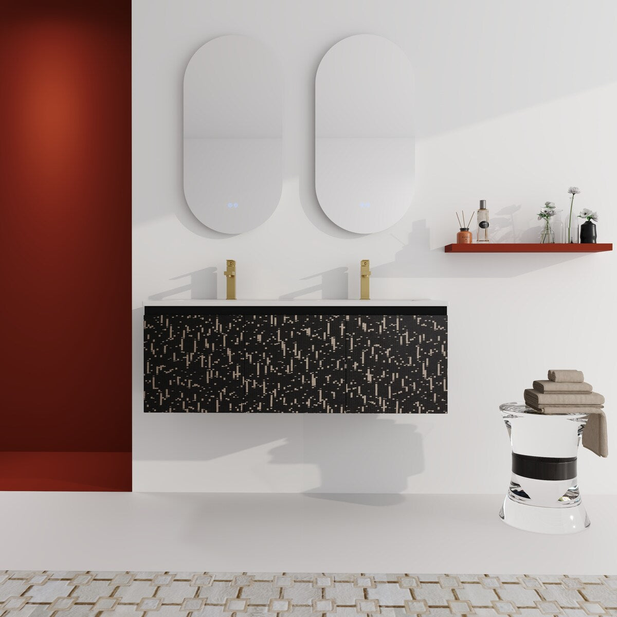 48'' Floating Wall-Mounted Bathroom Vanity & Soft-Close Cabinet Door, KD-Package