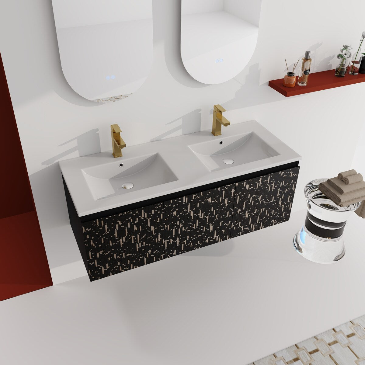 48'' Floating Wall-Mounted Bathroom Vanity & Soft-Close Cabinet Door, KD-Package