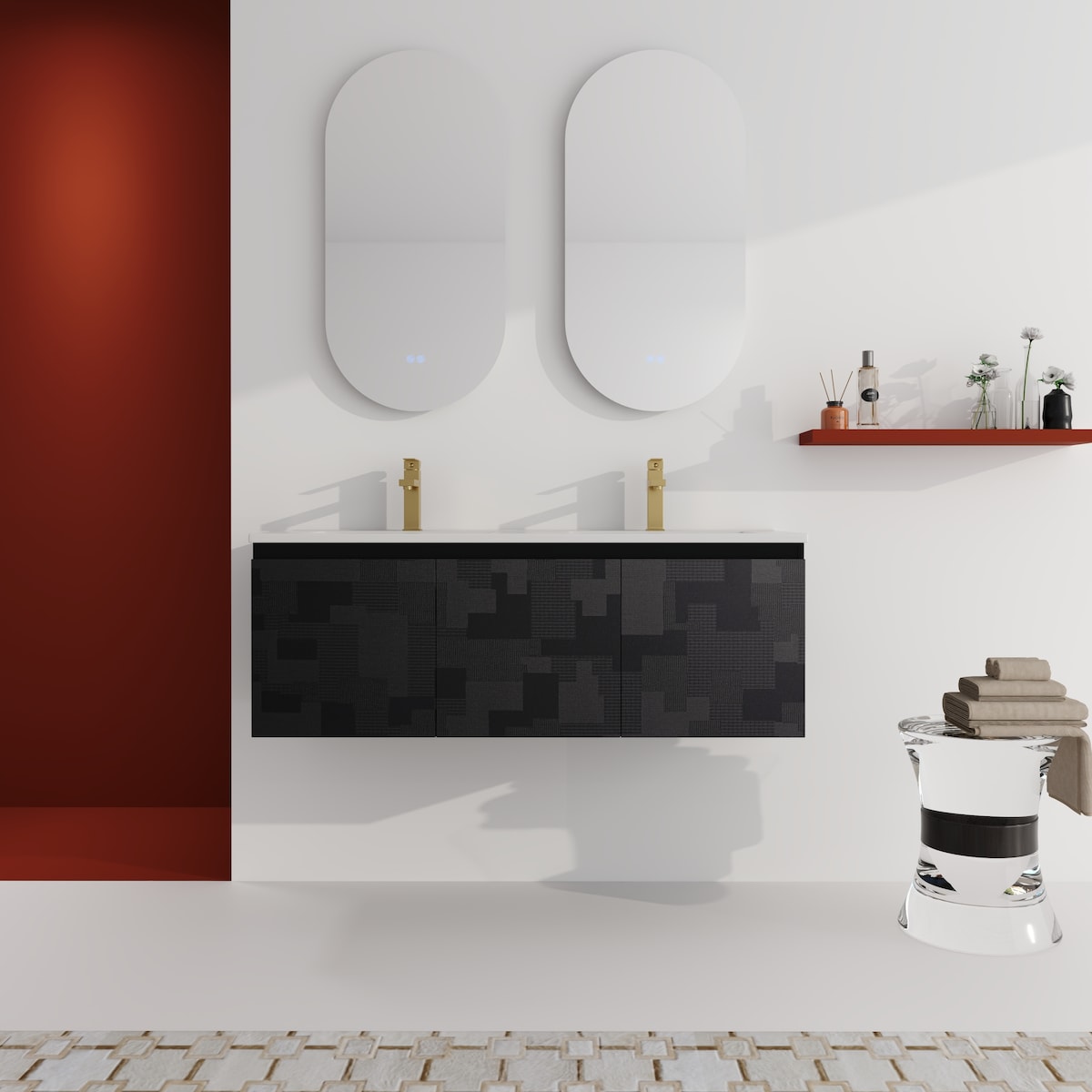 48'' Floating Wall-Mounted Bathroom Vanity & Soft-Close Cabinet Door, KD-Package