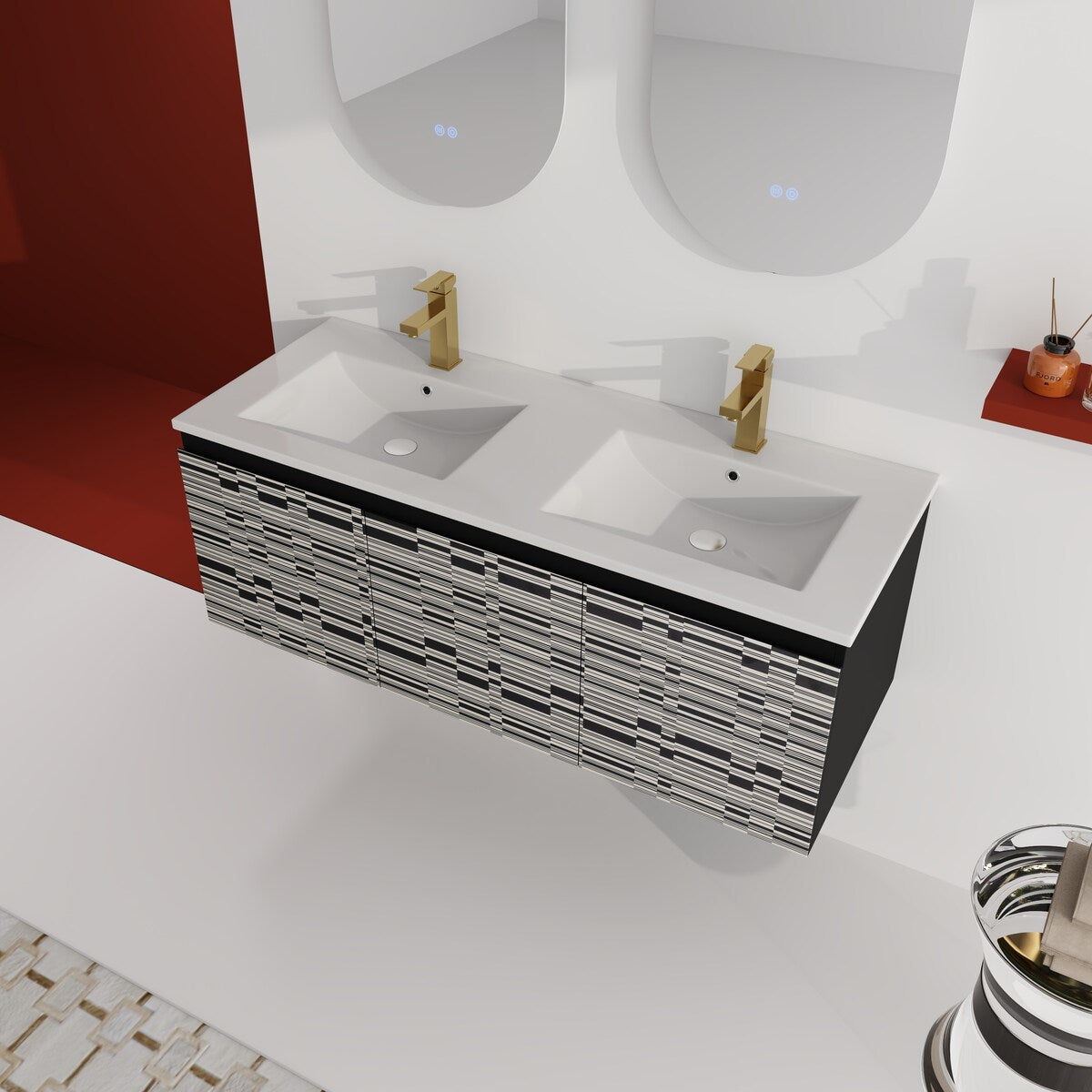 48'' Floating Wall-Mounted Bathroom Vanity & Soft-Close Cabinet Door, KD-Package