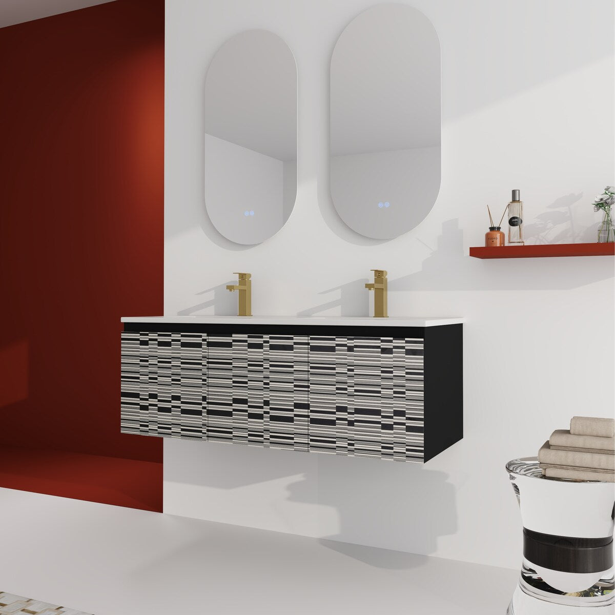48'' Floating Wall-Mounted Bathroom Vanity & Soft-Close Cabinet Door, KD-Package