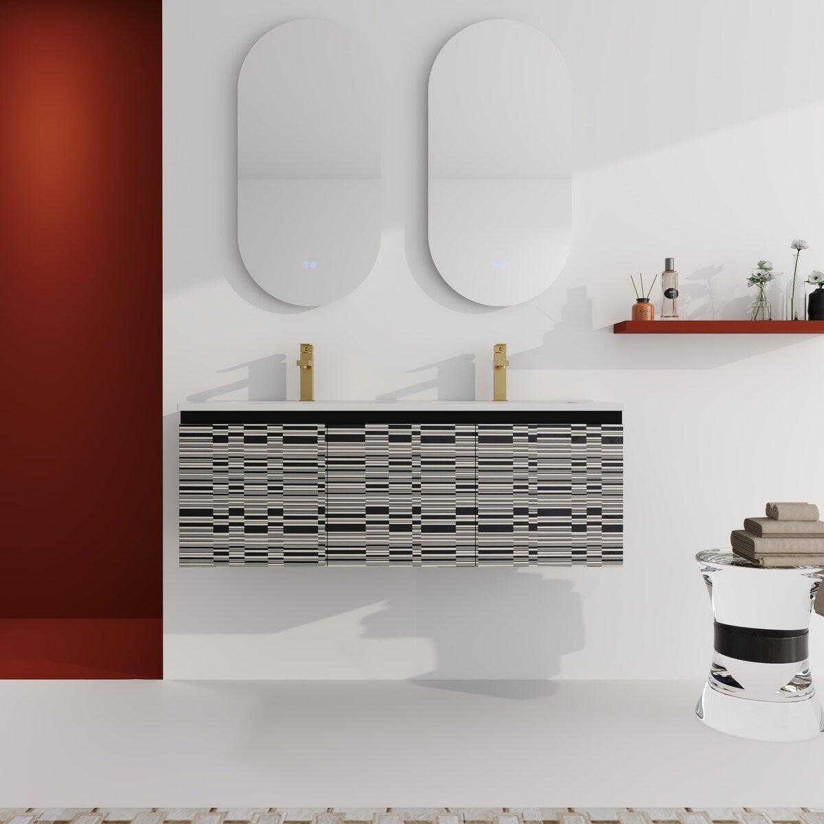 48'' Floating Wall-Mounted Bathroom Vanity & Soft-Close Cabinet Door, KD-Package