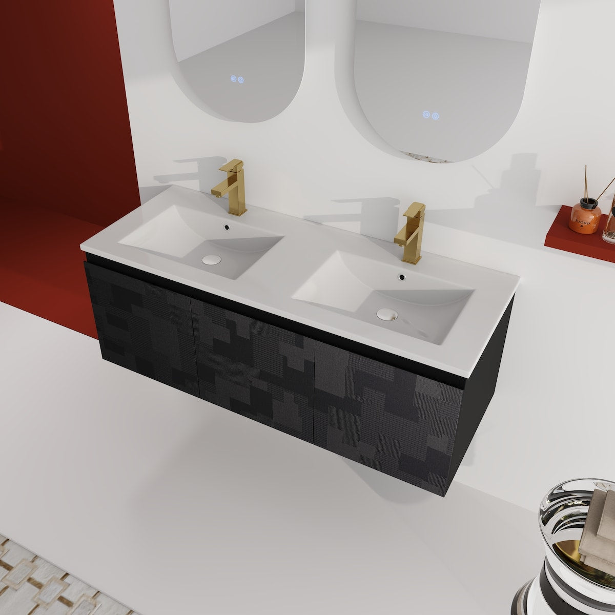 48'' Floating Wall-Mounted Bathroom Vanity & Soft-Close Cabinet Door, KD-Package