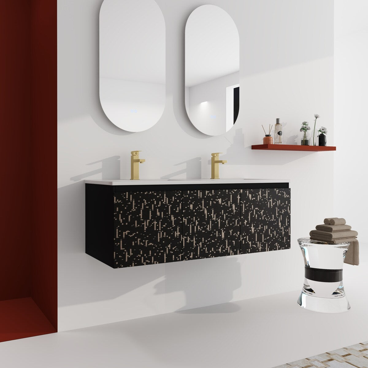 48'' Floating Wall-Mounted Bathroom Vanity & Soft-Close Cabinet Door, KD-Package