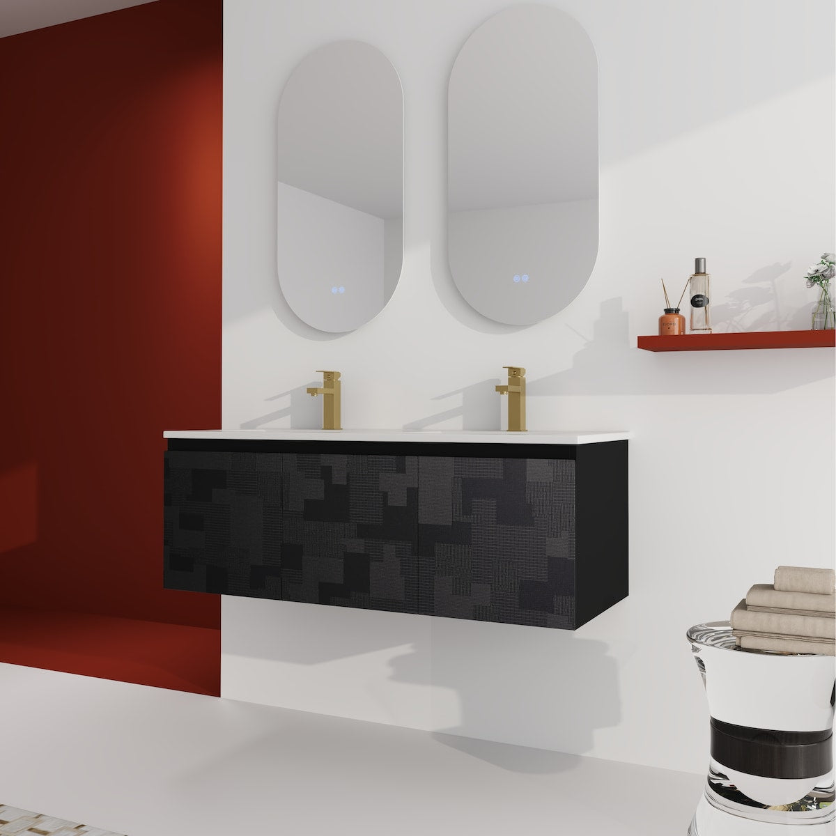 48'' Floating Wall-Mounted Bathroom Vanity & Soft-Close Cabinet Door, KD-Package