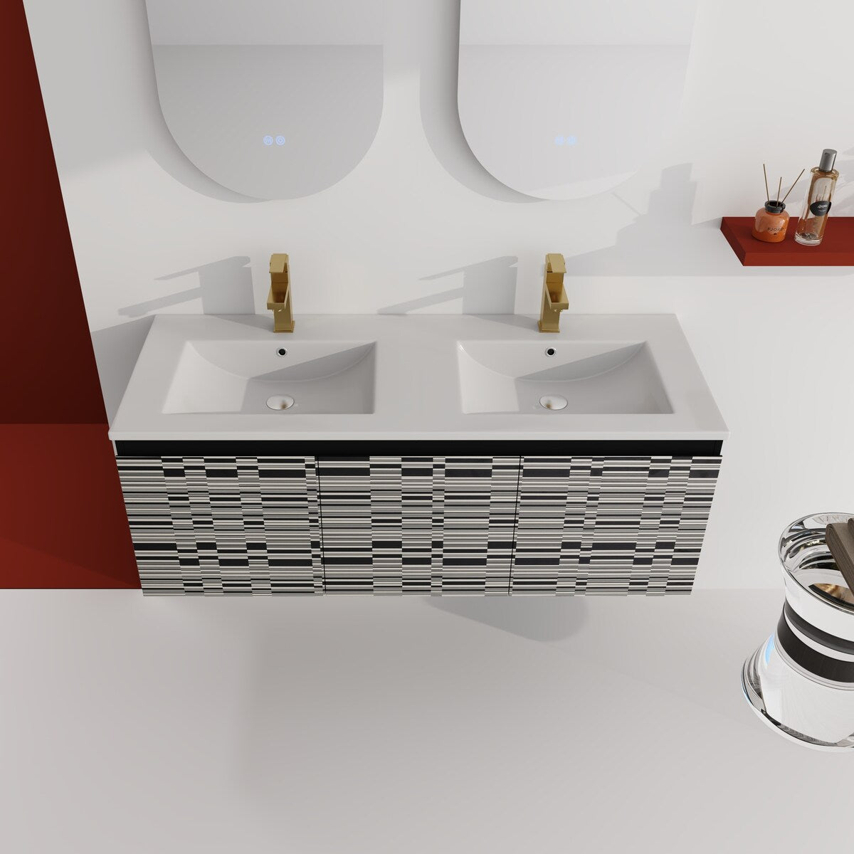 48'' Floating Wall-Mounted Bathroom Vanity & Soft-Close Cabinet Door, KD-Package