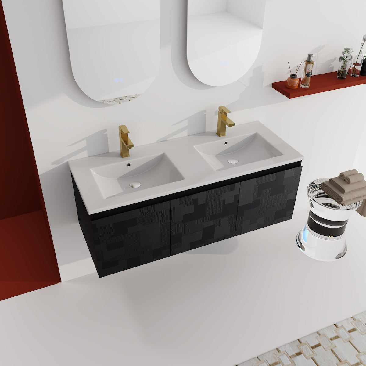 48'' Floating Wall-Mounted Bathroom Vanity & Soft-Close Cabinet Door, KD-Package