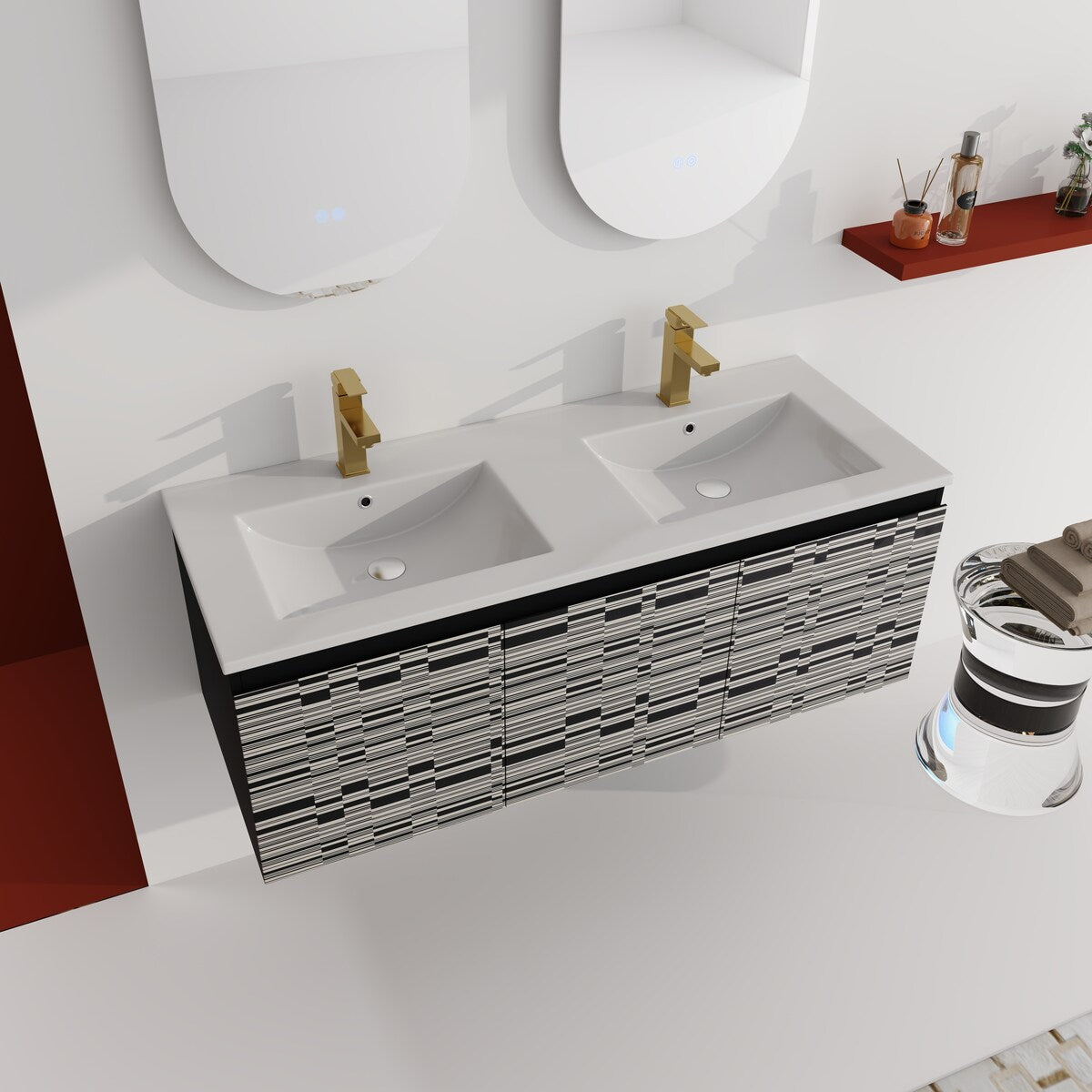48'' Floating Wall-Mounted Bathroom Vanity & Soft-Close Cabinet Door, KD-Package