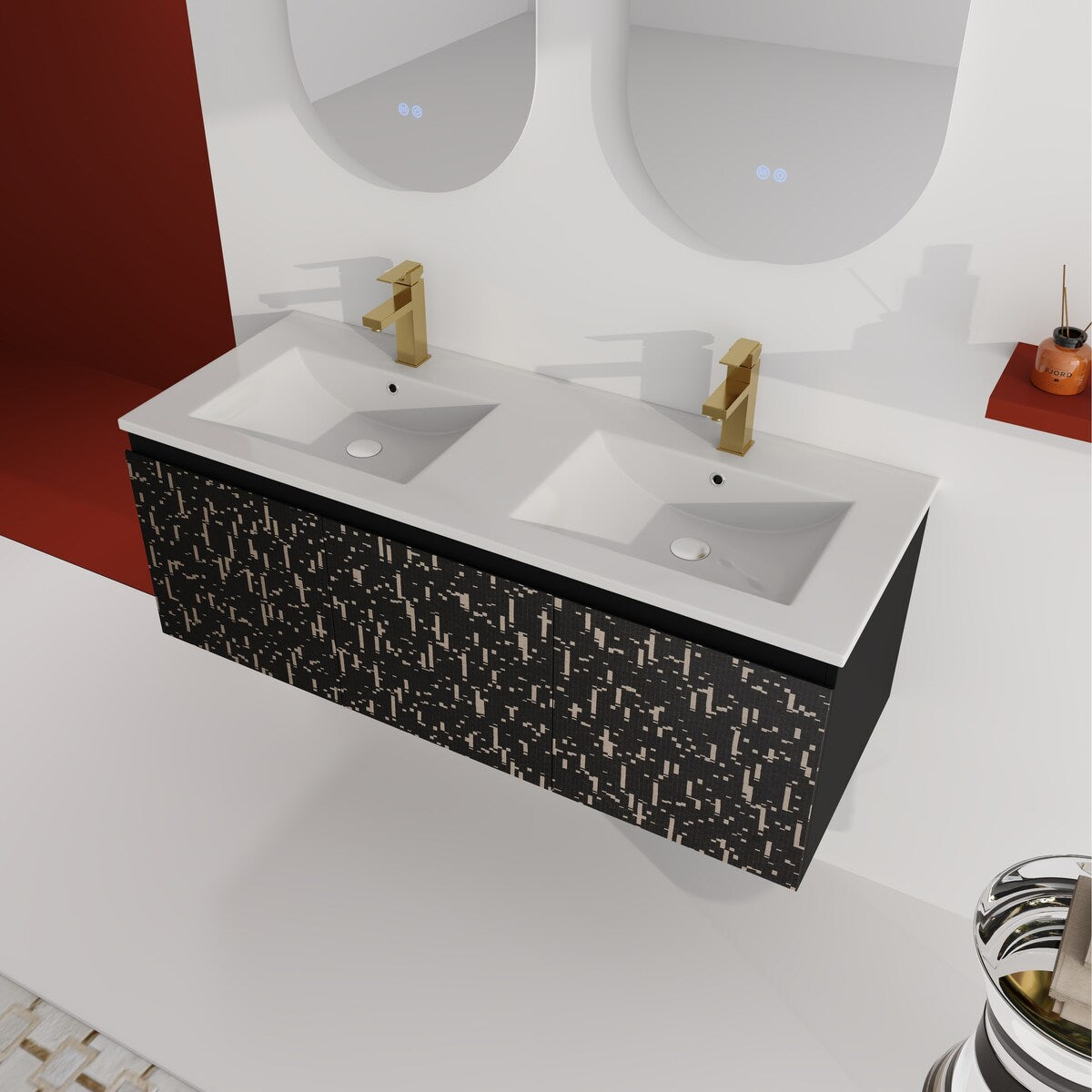 48'' Floating Wall-Mounted Bathroom Vanity & Soft-Close Cabinet Door, KD-Package