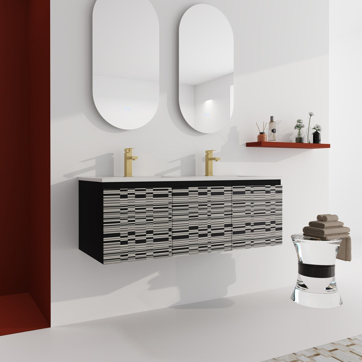 48'' Floating Wall-Mounted Bathroom Vanity & Soft-Close Cabinet Door, KD-Package