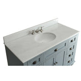 49" Glennville Bathroom Sink Vanity w/ Matching BS - Blue