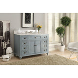 49" Glennville Bathroom Sink Vanity w/ Matching BS - Blue
