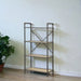 49inch Gray Brown Metal Four Tier Etagere Bookcase
