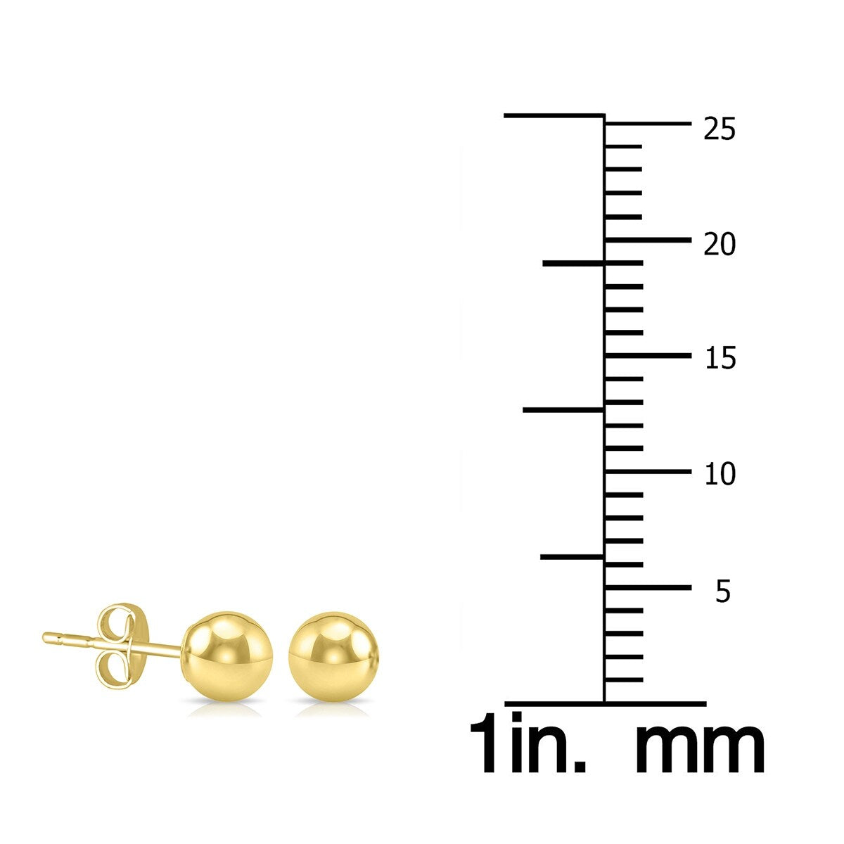Marquee Jewels 4MM 14K Yellow Gold Filled Round Ball Earrings