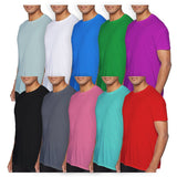 Laviva Mens Active Moisture Wicking Crew Neck Shirts 4Pack Polyester Dry Fit