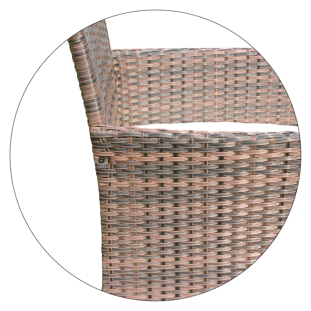 4Pcs Cocktails Rattan Sofa Chair Conversation Set for Garden Backyard