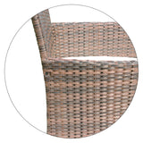 4Pcs Cocktails Rattan Sofa Chair Conversation Set for Garden Backyard