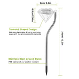 4Pcs Diamond LED Solar Garden Light
