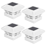 4Pcs Solar Post Cap Light Garden Fence Deck Lamp 2 Lighting Color - 4.1x4.1x4"