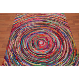 4'x 6' Multi Color Hand Tufted Oriental Rug - 4' x 6'